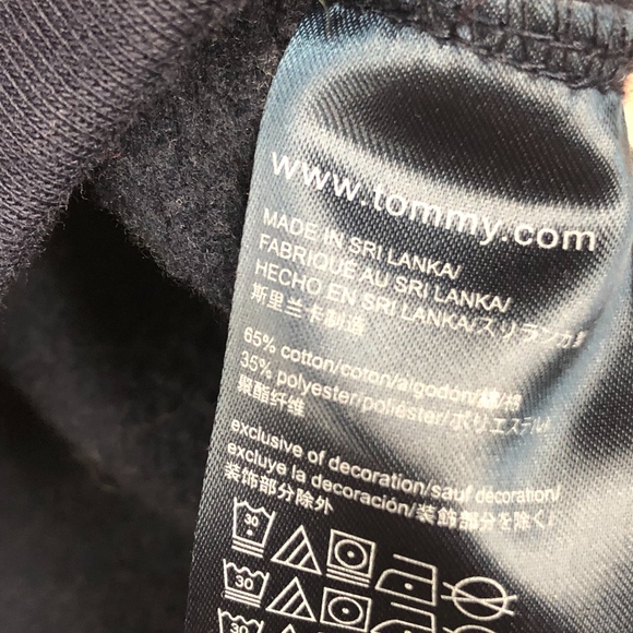 Tommy Hilfiger Blue Red White Colorblock Hoodie - Picture 6 of 7